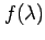 $ f(\lambda)$
